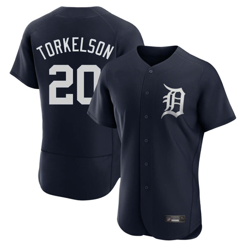 Vanessashop D.Tigers #20 Spencer Torkelson Player Navy Limited Elite Home Stitched Jerseys