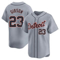 Vanessashop D.Tigers #23 Kirk Gibson Player Gray Home Limited Stitched Jerseys