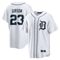 Vanessashop D.Tigers #23 Kirk Gibson Player White Home Game Stitched Jerseys