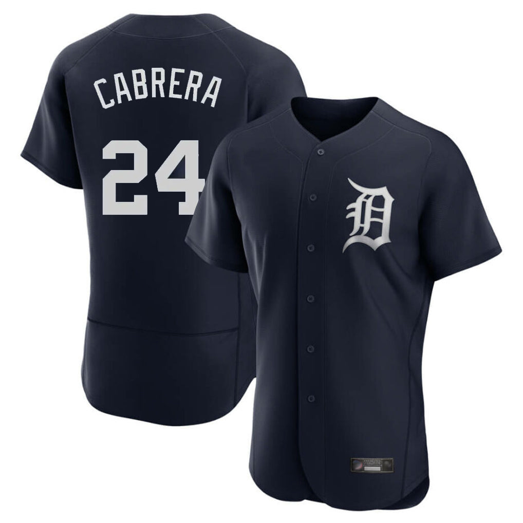 Vanessashop D.Tigers #24 Miguel Cabrera Player Navy Limited Elite Home Stitched Jerseys