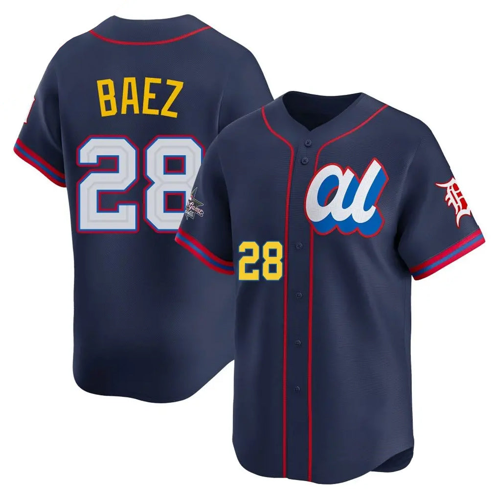 Vanessashop D.Tigers #28 Javier B¨¢ez Player Navy Limited American League All-Star Edition Stitched Jerseys