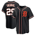 Vanessashop D.Tigers #29 Tarik Skubal Player Black Fashion Out Home Game Stitched Jerseys