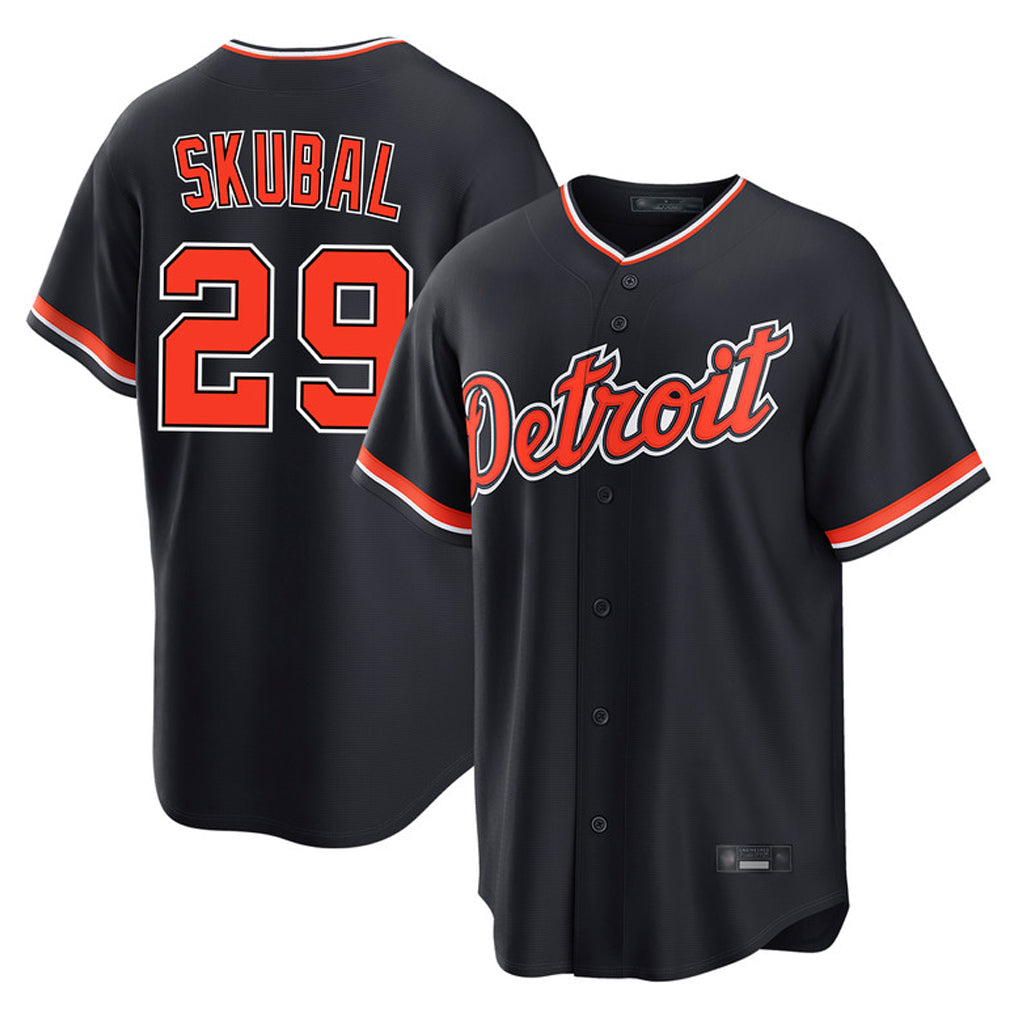 Vanessashop D.Tigers #29 Tarik Skubal Player Navy Home Game Stitched Jerseys