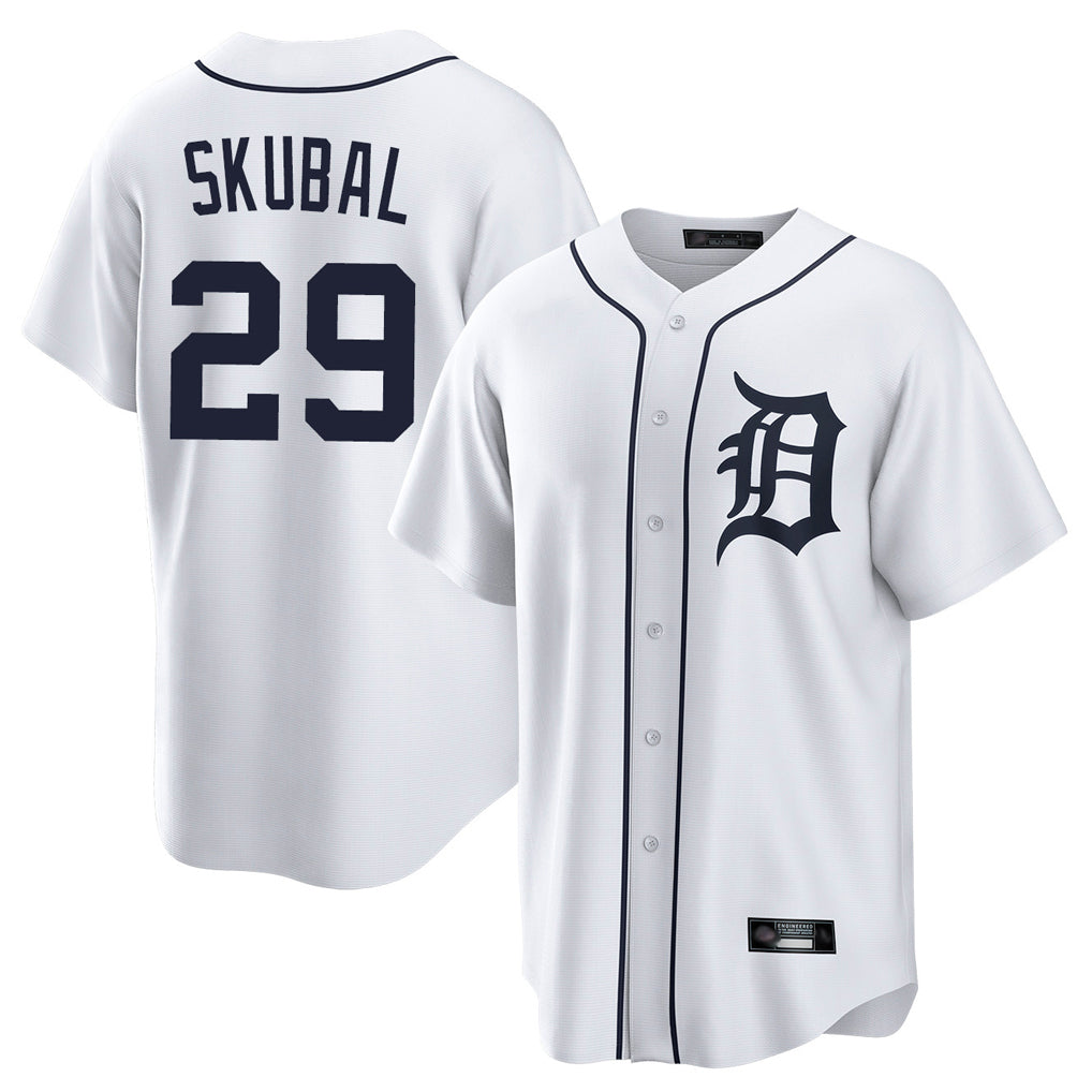 Vanessashop D.Tigers #29 Tarik Skubal Player White Home Game Stitched Jerseys