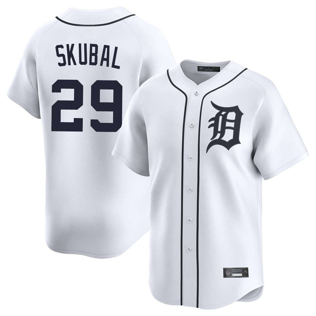 Vanessashop D.Tigers #29 Tarik Skubal Player White Home Limited Stitched Jerseys
