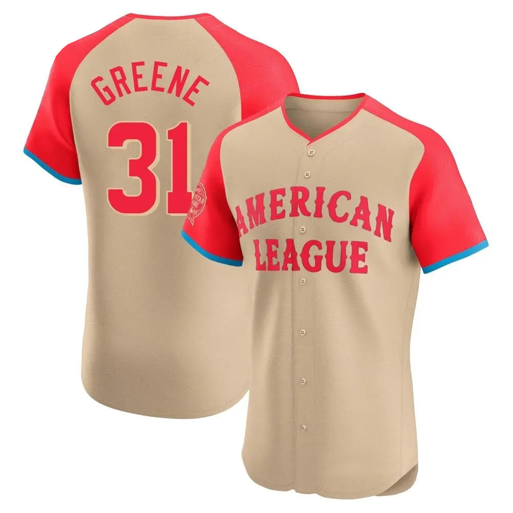 Vanessashop D.Tigers #31 Riley Greene Player Cream American League All-Star Limited Elite Home Stitched Jerseys