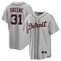 Vanessashop D.Tigers #31 Riley Greene Player Gray Home Game Stitched Jerseys