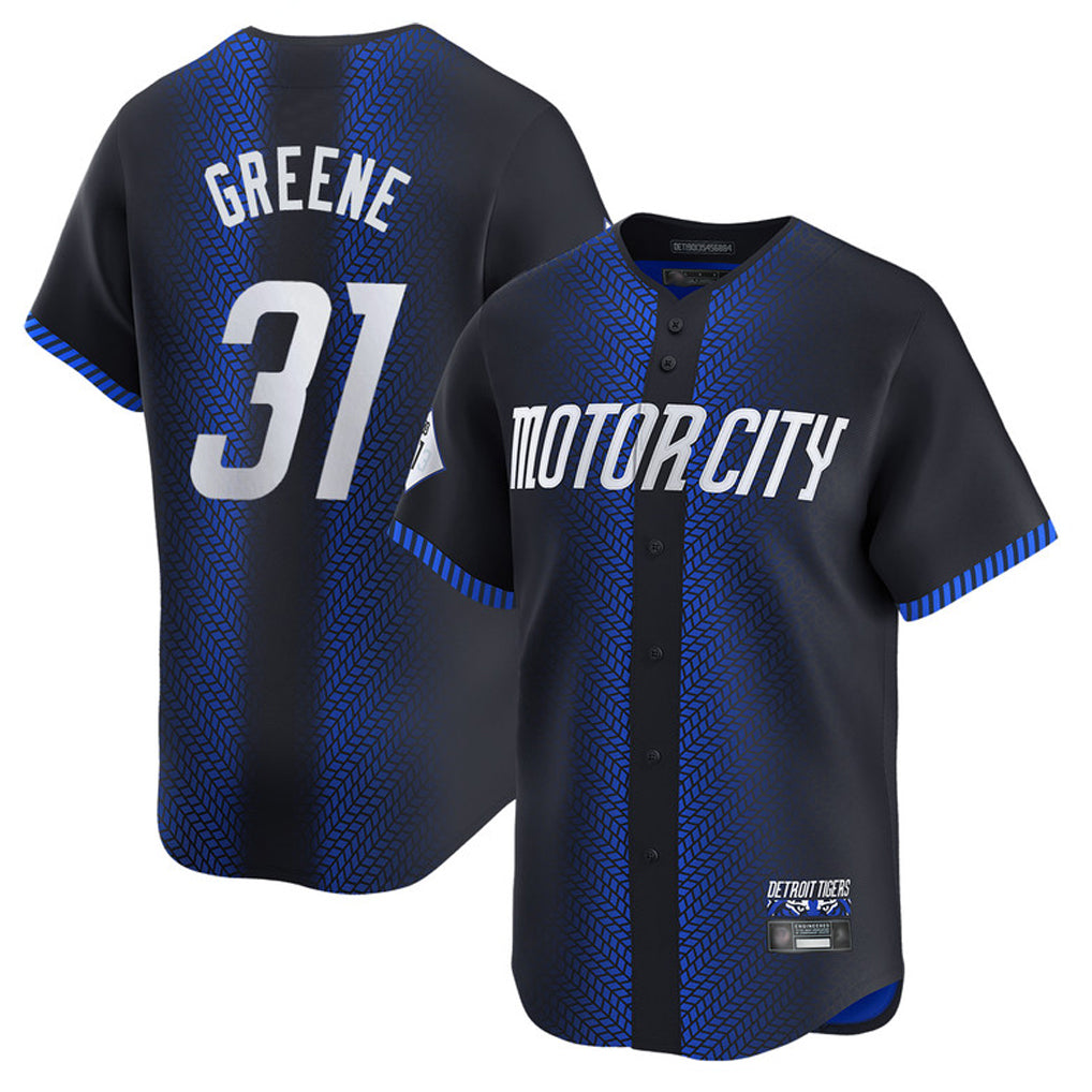 Vanessashop D.Tigers #31 Riley Greene Player Navy City Connect Home Limited Stitched Jerseys