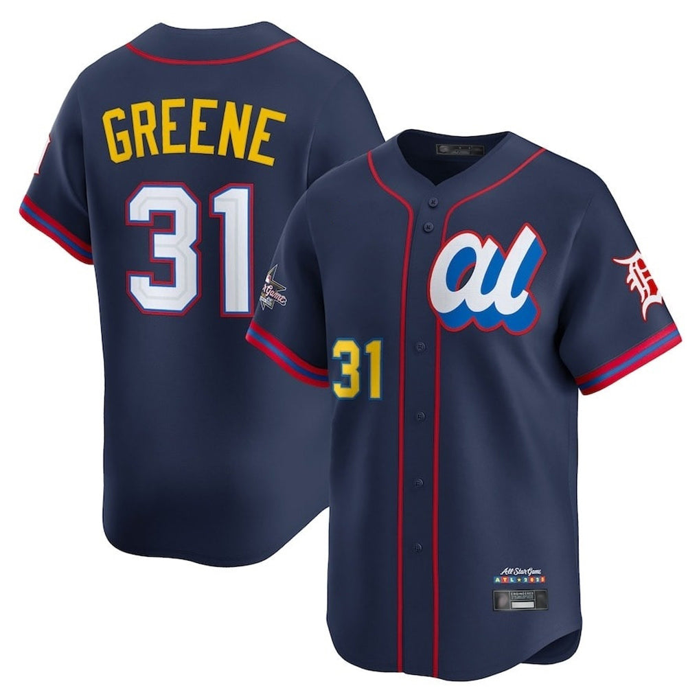 Vanessashop D.Tigers #31 Riley Greene Player Navy Limited American League All-Star Edition Stitched Jerseys