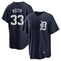 Vanessashop D.Tigers #33 Colt Keith Player Navy Game Home Stitched Jerseys