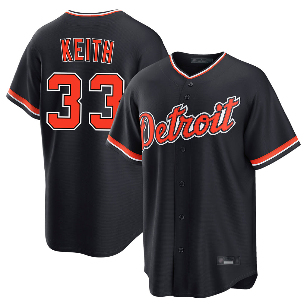 Vanessashop D.Tigers #33 Colt Keith Player Navy Home Game Stitched Jerseys