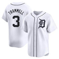 Vanessashop D.Tigers #3 Alan Trammell Player White Home Limited Stitched Jerseys