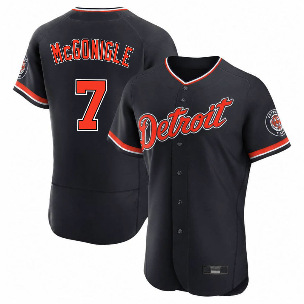 Vanessashop D.Tigers #7 Kevin McGonigle Player Navy Limited Elite Home Game Stitched Jerseys