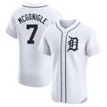 Vanessashop D.Tigers #7 Kevin McGonigle Player White Limited Elite Home Stitched Jerseys