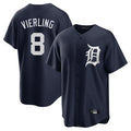 Vanessashop D.Tigers #8 Matt Vierling Player Navy Game Home Stitched Jerseys
