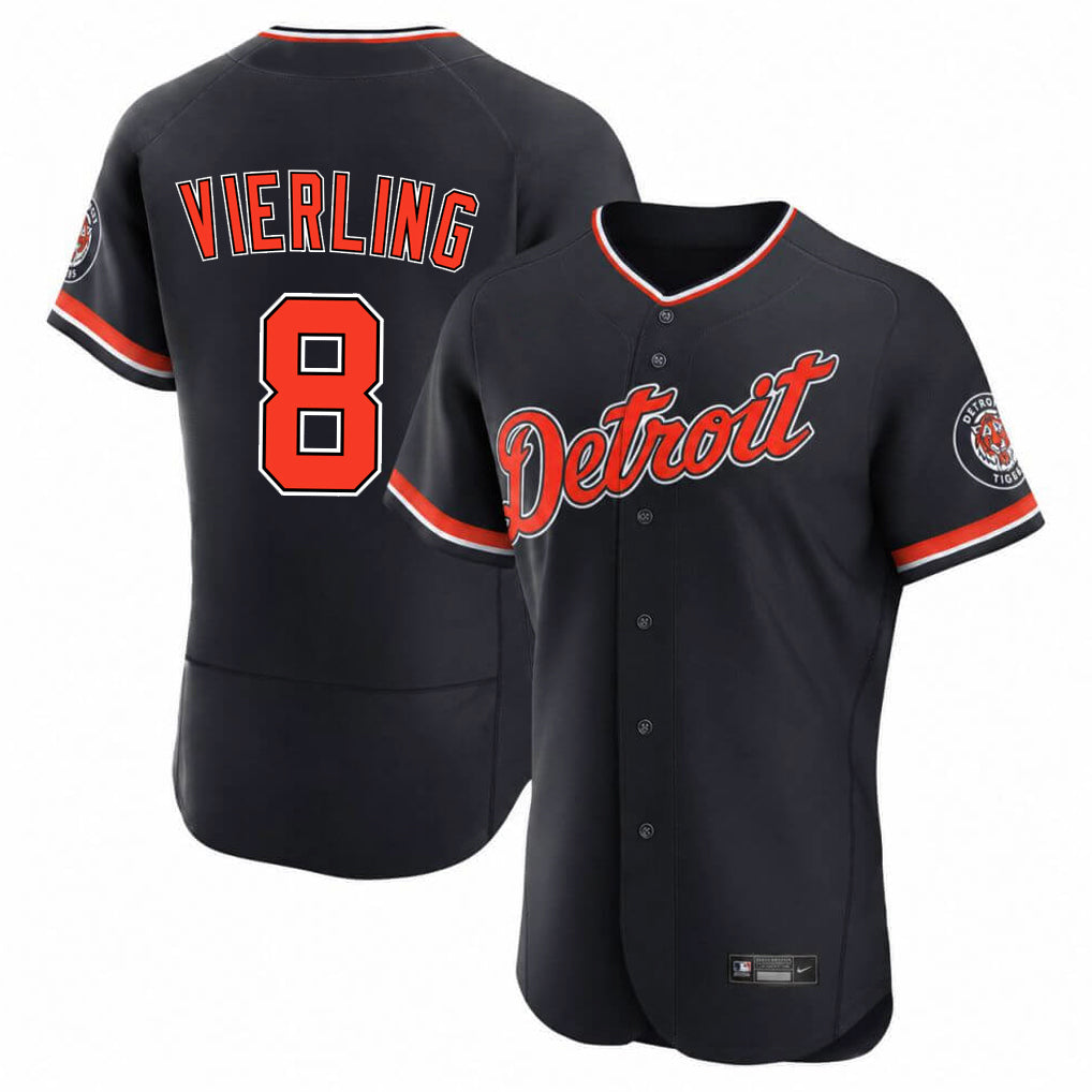 Vanessashop D.Tigers #8 Matt Vierling Player Navy Limited Elite Home Game Stitched Jerseys