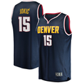 Vanessashop Denver Nuggets #15 Nikola Jokic Navy Fast Break Player Jerseys - Icon Edition
