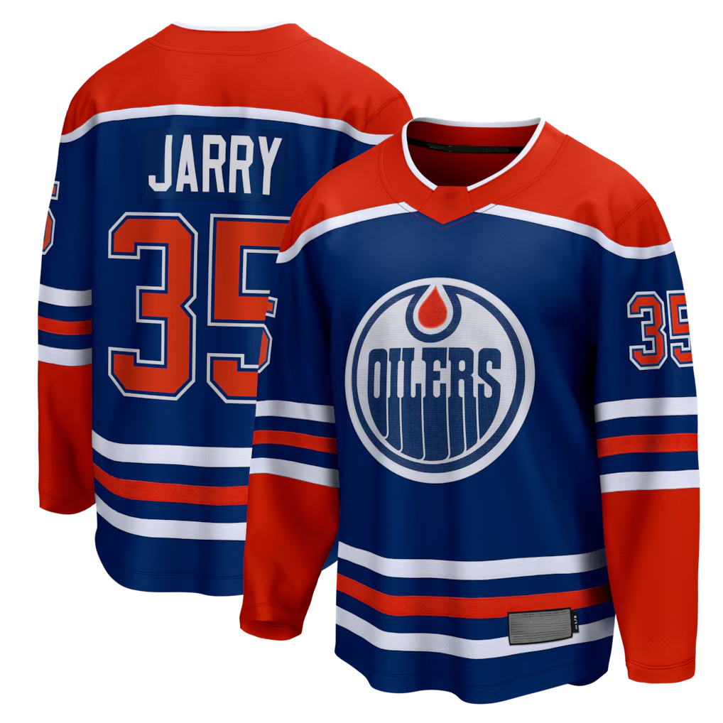 Vanessashop E.Oilers #35 Tristan Jarry Royal Home Premier Breakaway Player Jerseys