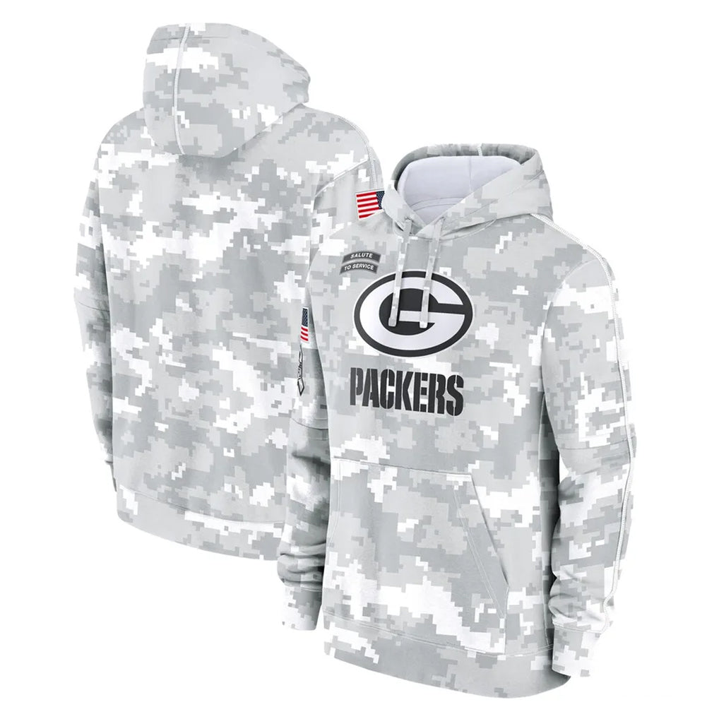 Vanessashop GB.Packers Arctic Camo Salute to Service Hoodies Limited Game Blank Player Stitched Jerseys