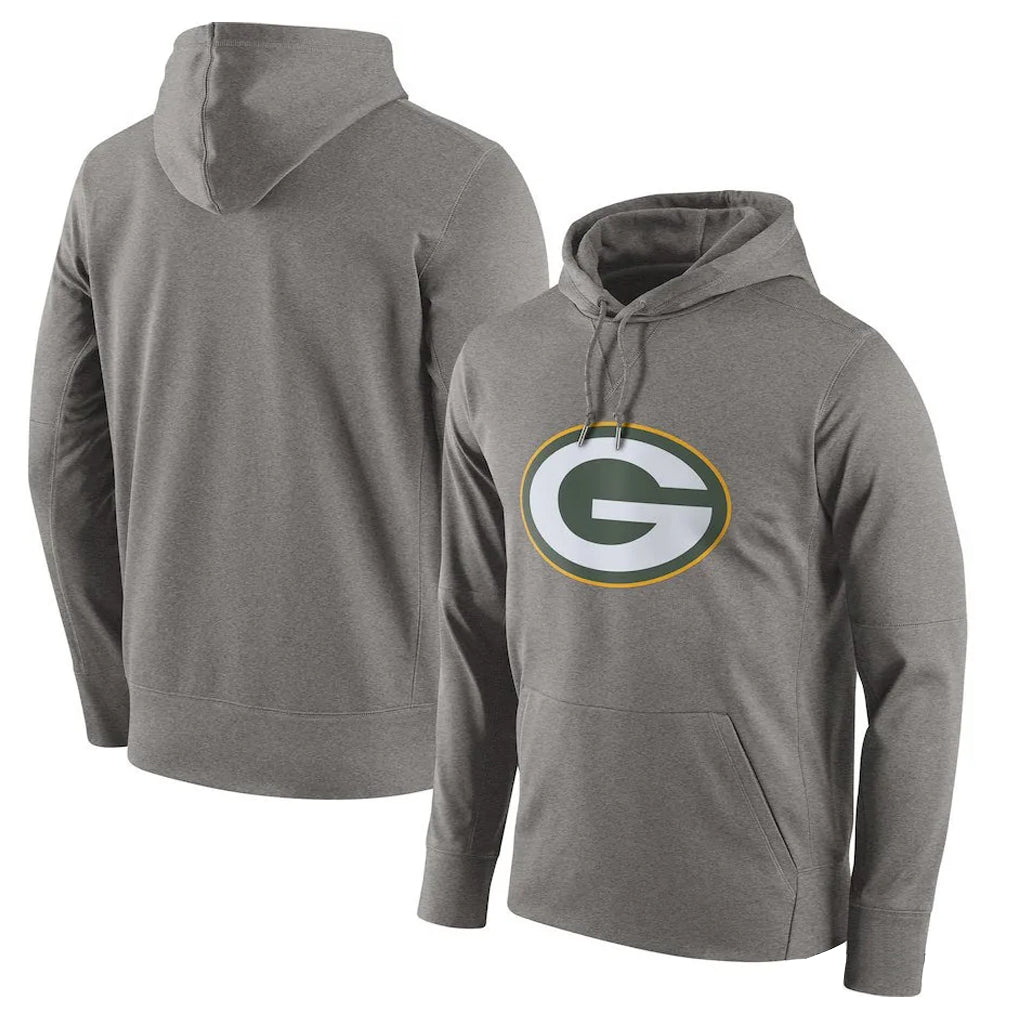Vanessashop GB.Packers Gray Circuit Logo Pullover Hoodies Limited Game Blank Player Stitched Jerseys