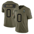 Vanessashop GB.Packers #0 Matthew Golden Player Olive 2025 Salute To Service Limited Home Game Stitched Jerseys
