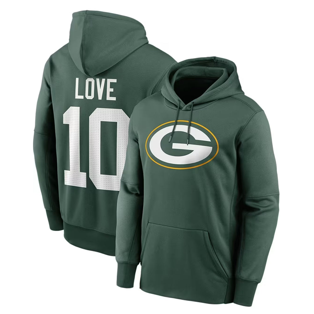 Vanessashop GB.Packers #10 Jordan Love Player Green Pullover Hoodies Limited Stitched Jerseys