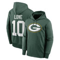 Vanessashop GB.Packers #10 Jordan Love Player Green Pullover Hoodies Limited Stitched Jerseys