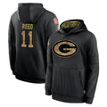 Vanessashop GB.Packers #11 Jayden Reed Player Black Salute to Service Hoodies Limited Game Stitched Jerseys