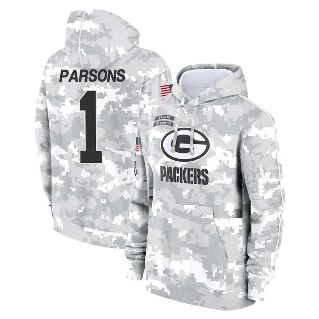 Vanessashop GB.Packers #1 Micah Parsons Player Arctic Camo Salute to Service Hoodies Limited Game Stitched Jerseys