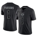 Vanessashop GB.Packers #1 Micah Parsons Player Black Reflective Limited Home Game Stitched Jerseys
