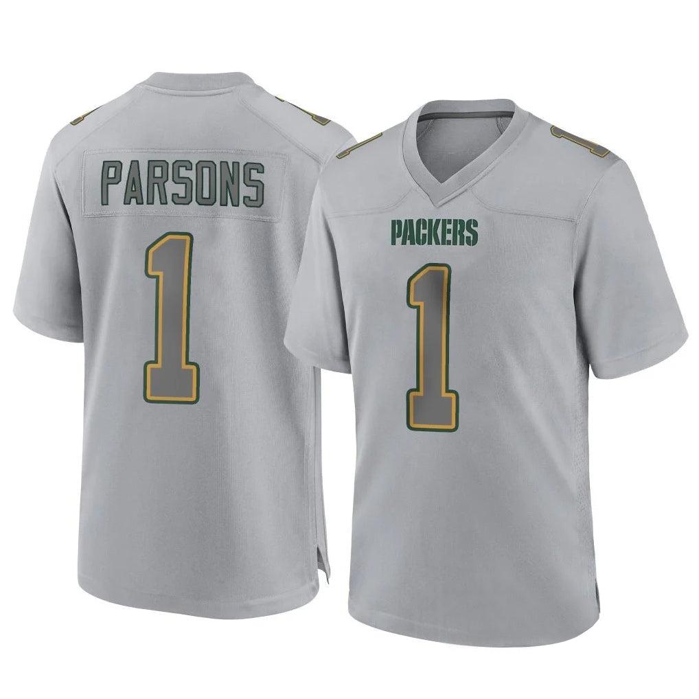 Vanessashop GB.Packers #1 Micah Parsons Player Gray Atmosphere Fashion Home Game Stitched Jerseys