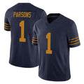 Vanessashop GB.Packers #1 Micah Parsons Player Navy The 1923 Classic Vapor F.U.S.E. Home Game Stitched Jerseys