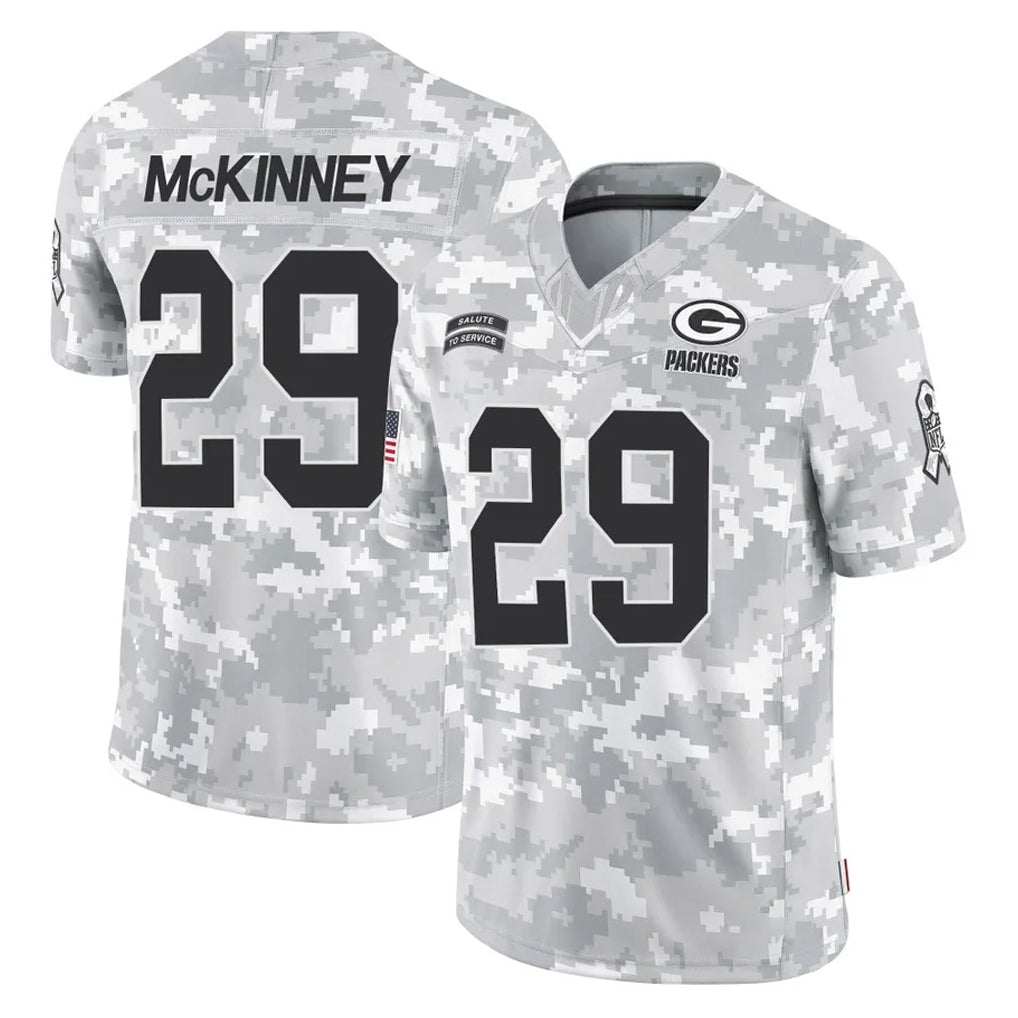 Vanessashop GB.Packers #29 Xavier McKinney Player Arctic Camo Salute To Service Limited Stitched Jerseys
