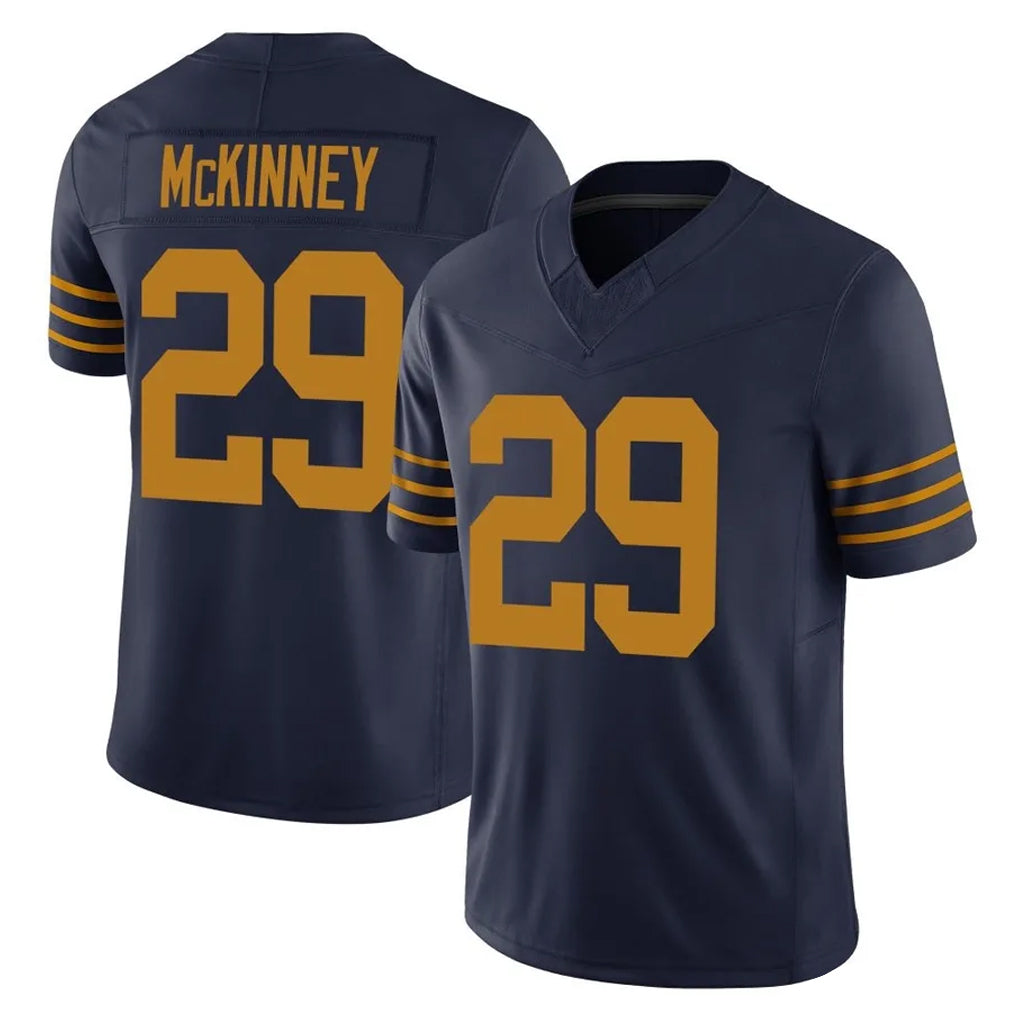 Vanessashop GB.Packers #29 Xavier McKinney Player Navy The 1923 Classic Vapor F.U.S.E. Home Game Stitched Jerseys