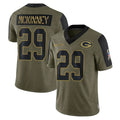 Vanessashop GB.Packers #29 Xavier McKinney Player Olive Salute To Service Limited Game Stitched Jerseys