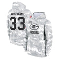 Vanessashop GB.Packers #33 Evan Williams Player Arctic Camo Salute to Service Hoodies Limited Game Stitched Jerseys