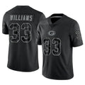 Vanessashop GB.Packers #33 Evan Williams Player Black Reflective Limited Home Game Stitched Jerseys