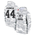 Vanessashop GB.Packers #44 Zaire Franklin Player Arctic Camo Salute to Service Hoodies Limited Game Stitched Jerseys
