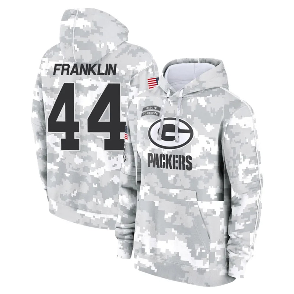 Vanessashop GB.Packers #44 Zaire Franklin Player Arctic Camo Salute to Service Hoodies Limited Game Stitched Jerseys