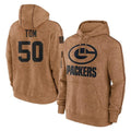 Vanessashop GB.Packers #50 Zach Tom Player Brown Salute to Service Hoodies Limited Game Stitched Jerseys