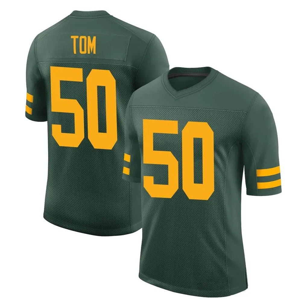 Vanessashop GB.Packers #50 Zach Tom Player Green Alternate Vapor Home Game Stitched Jerseys