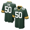 Vanessashop GB.Packers #50 Zach Tom Player Green Home Game Stitched Jerseys