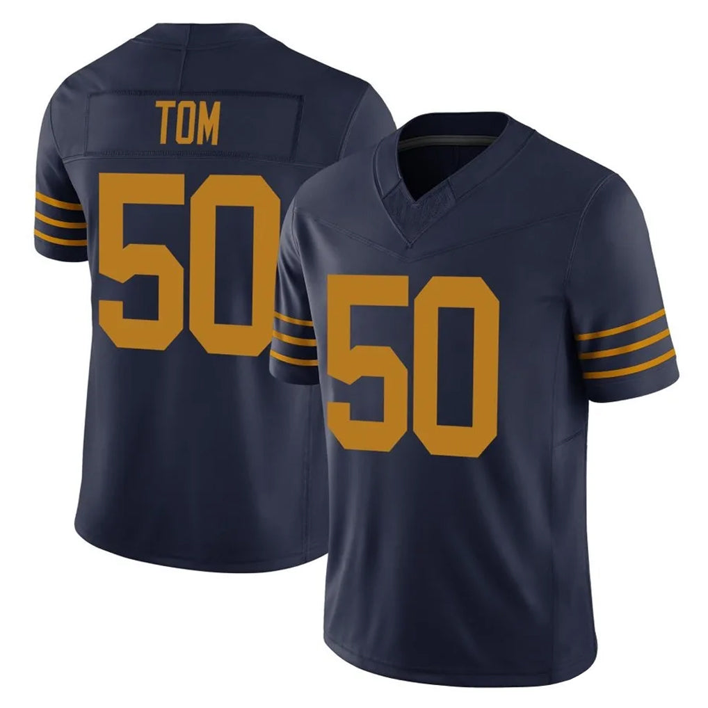 Vanessashop GB.Packers #50 Zach Tom Player Navy The 1923 Classic Vapor F.U.S.E. Home Game Stitched Jerseys
