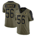Vanessashop GB.Packers #56 Edgerrin Cooper Player Olive Salute To Service Limited Game Stitched Jerseys