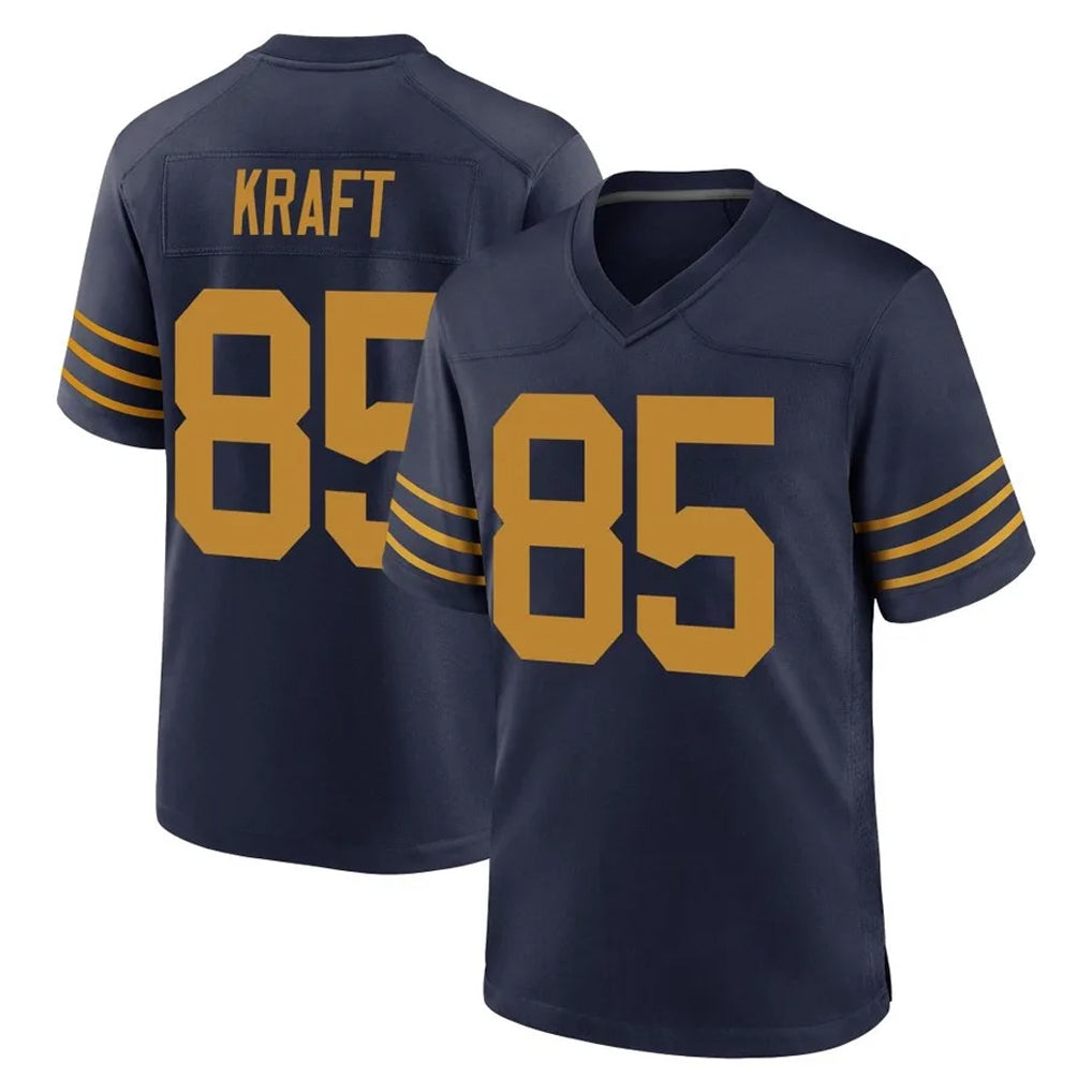 Vanessashop GB.Packers #85 Tucker Kraft Player Navy The 1923 Classic Vapor F.U.S.E. Home Game Stitched Jerseys