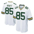 Vanessashop GB.Packers #85 Tucker Kraft Player White Home Game Stitched Jerseys