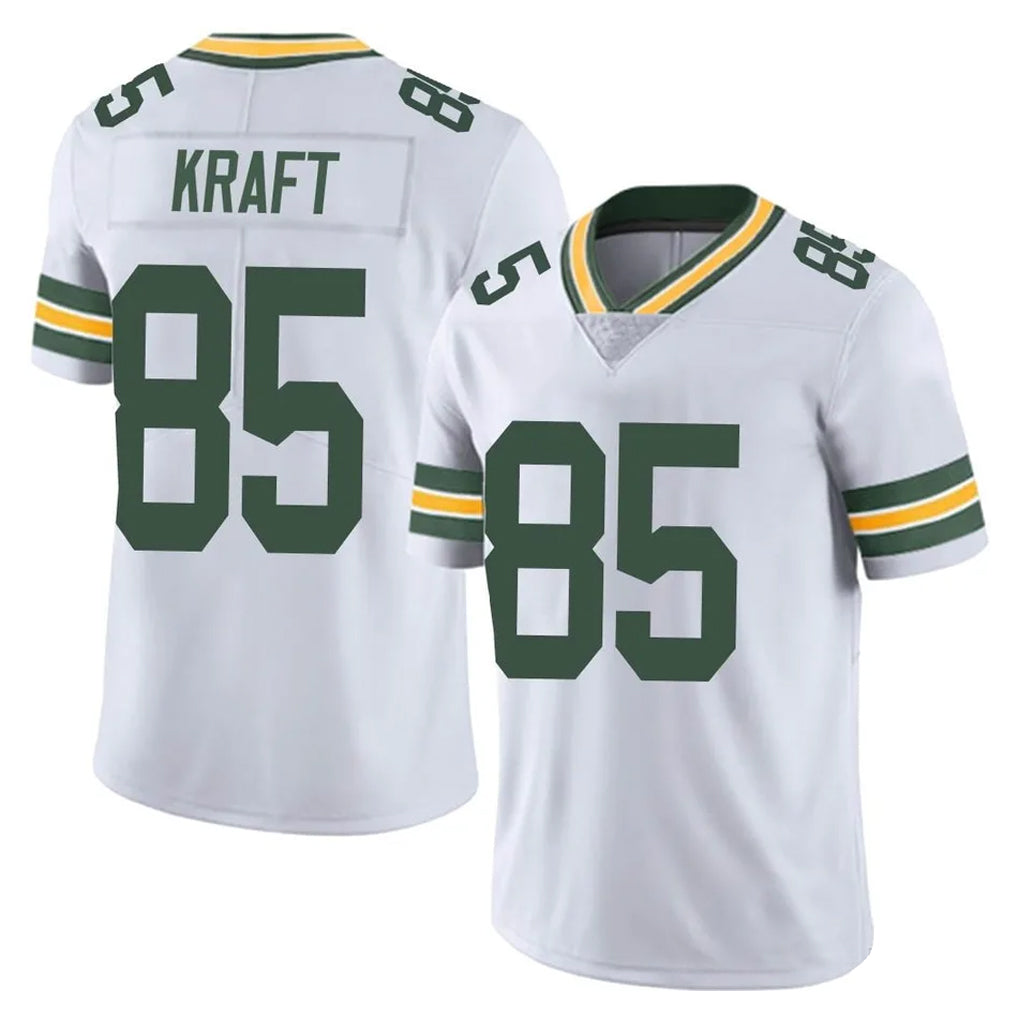 Vanessashop GB.Packers #85 Tucker Kraft Player White Vapor Untouchable Limited Home Game Stitched Jerseys