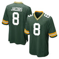 Vanessashop GB.Packers #8 Josh Jacobs Player Green Home Game Stitched Jerseys