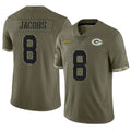 Vanessashop GB.Packers #8 Josh Jacobs Player Olive Salute To Service Limited Stitched Jerseys