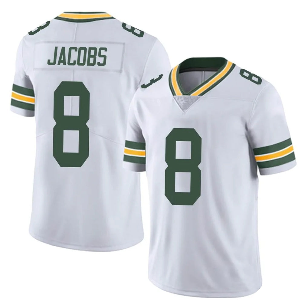 Vanessashop GB.Packers #8 Josh Jacobs Player White Vapor Untouchable Limited Home Game Stitched Jerseys